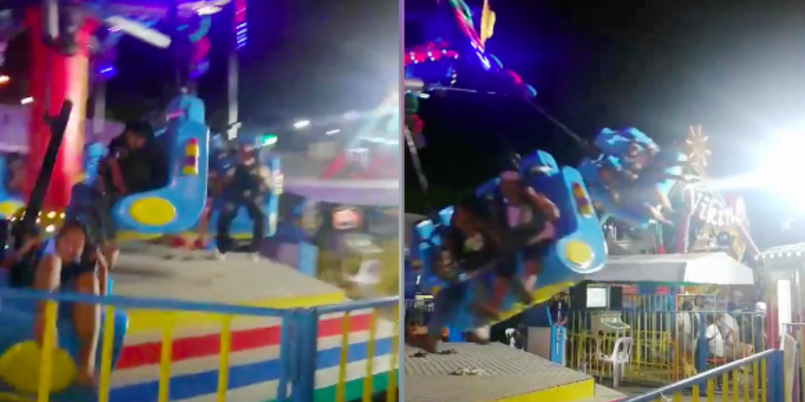 [VIDEO] Dua Pengunjung Fun Fair Trauma, Kerusi Permainan Tiba-Tiba Tercabut Ketika Berpusing Laju