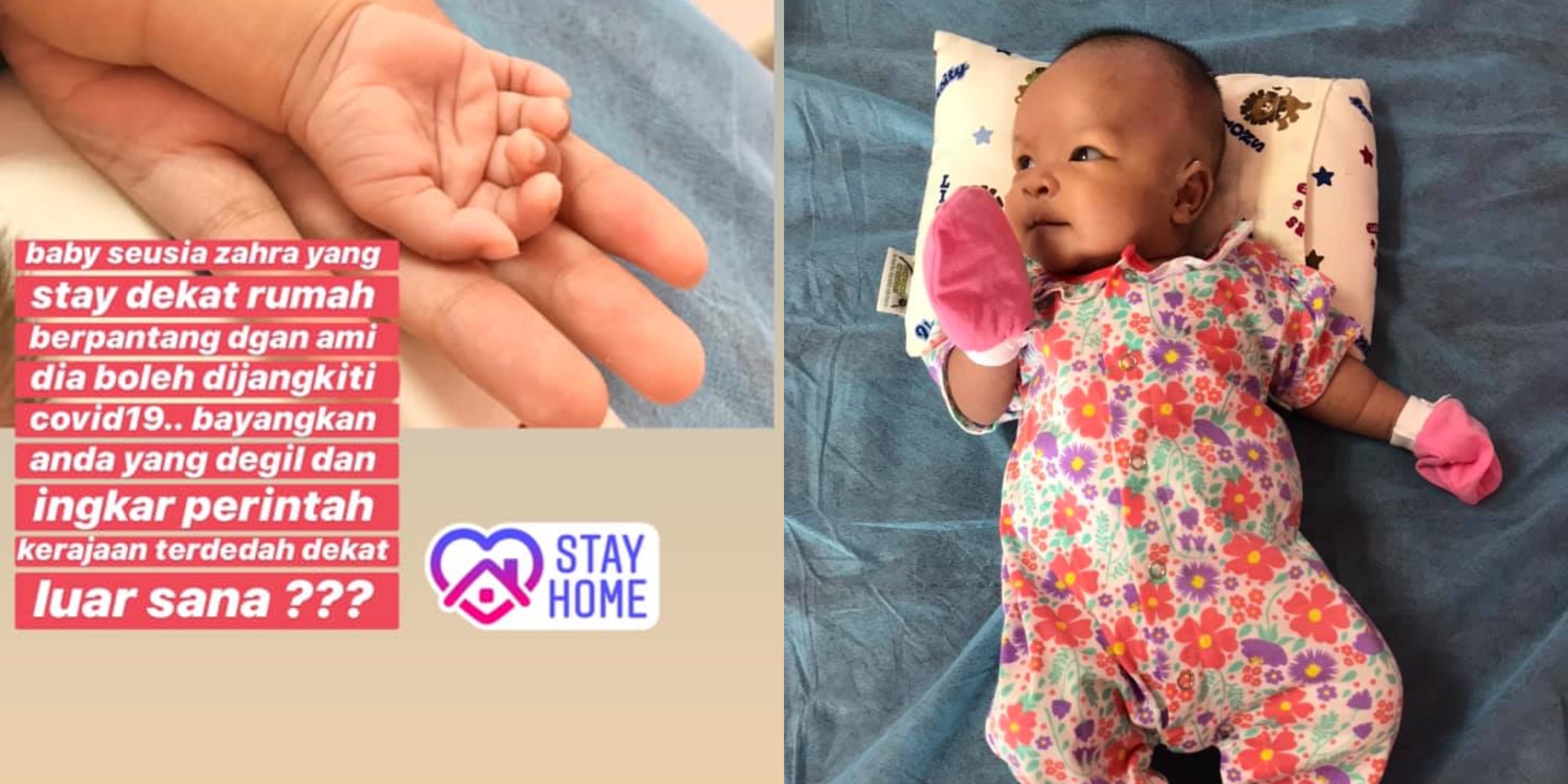 ‘Stay Dekat Rumah Berpantang Boleh Dijangkiti..’ – Bayi Usia Sebulan Positif Covid-19