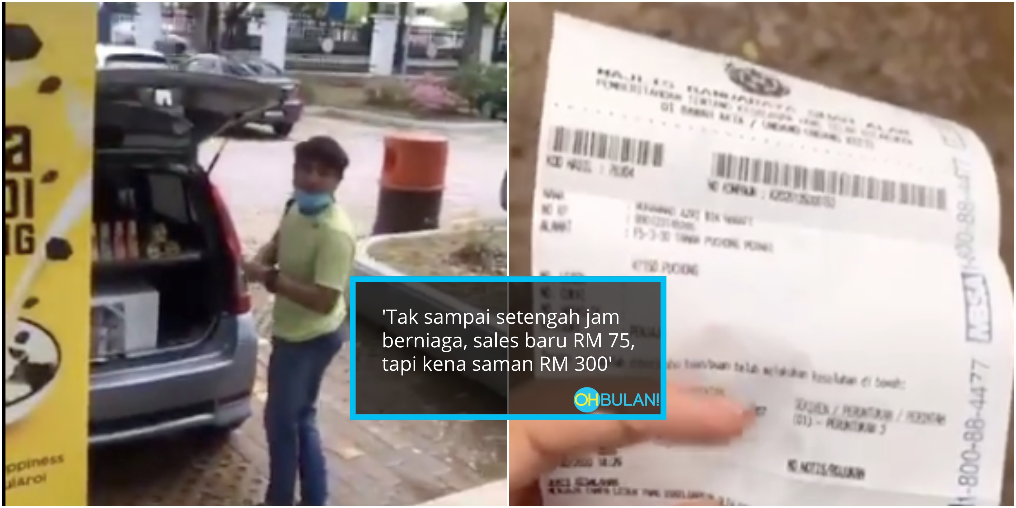 Tak Sampai 30 Minit Meniaga Kena Saman MBSA, Pelajar Ini Bakal Dibantu MB Selangor