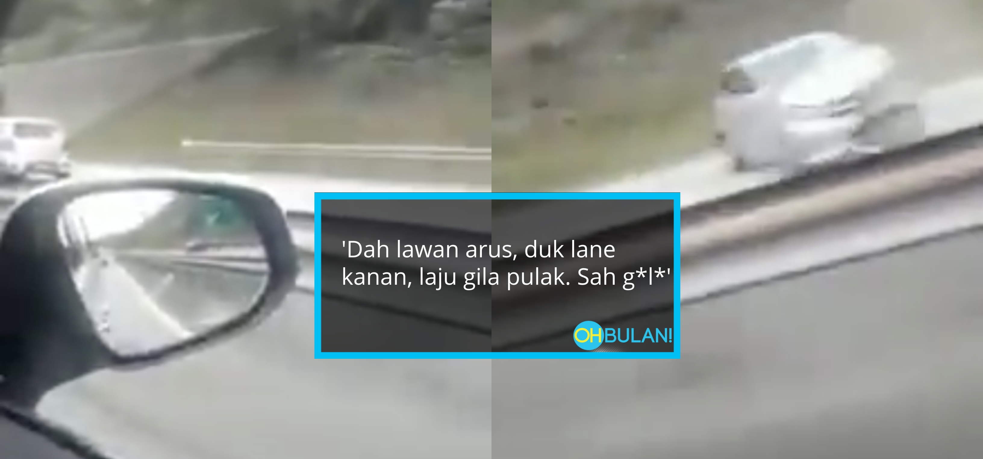 [VIDEO] Takut Kena Tahan Roadblock, Lelaki Kemalangan Selepas Lawan Arus Sejauh 1.4km