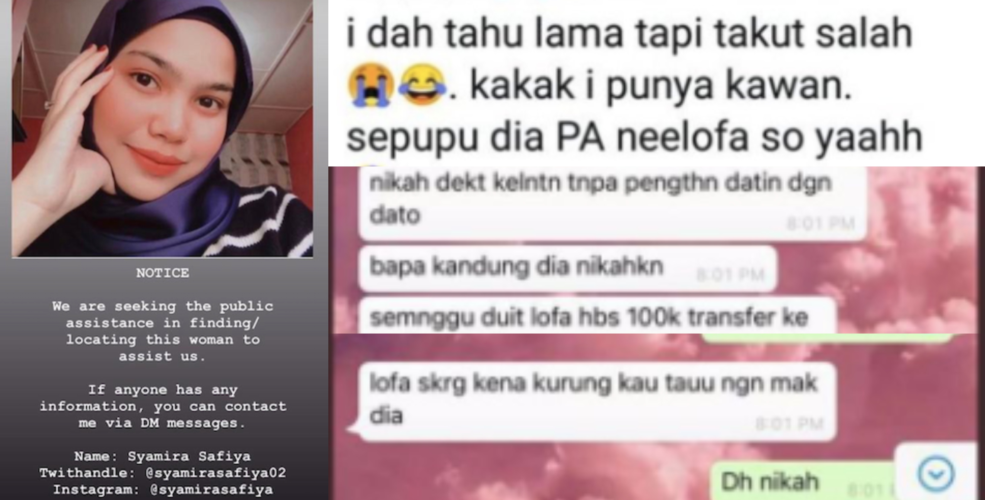 PA Neelofa Cari Individu Sebar Berita Palsu Nikah Di Kelantan, Terkena Minyak Pengasih