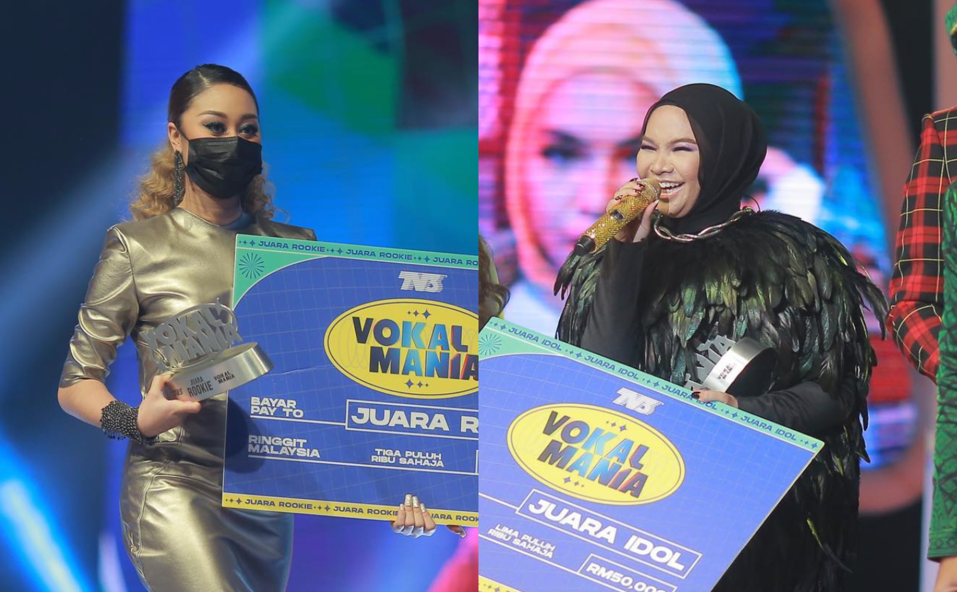 Sama-Sama Mantap! Aina Abdul Dinobat Juara ‘Idol’, Aisha Retno Pula Juara ‘Rookie’ Vokal Mania