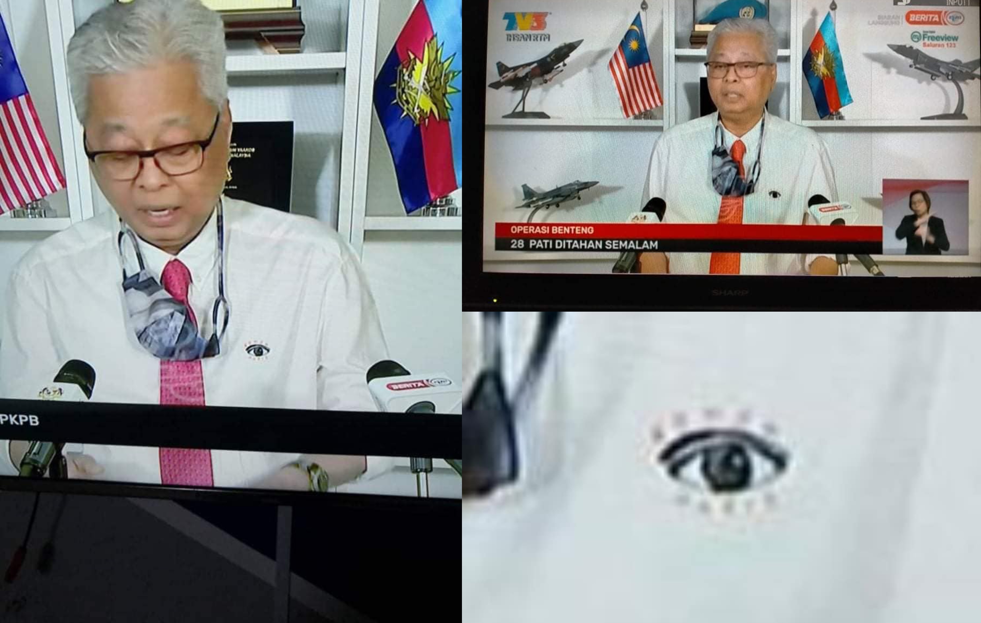 Baju ‘Mata Satu’ Datuk Ismail Sabri Semasa Sidang Media Jadi Perdebatan Netizen