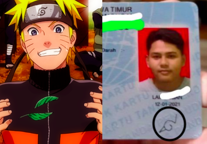 Kerana Terlalu Minat Naruto, Pemuda Ini ‘Sign’ Logo Konohagakure Pada Kad Pengenalan