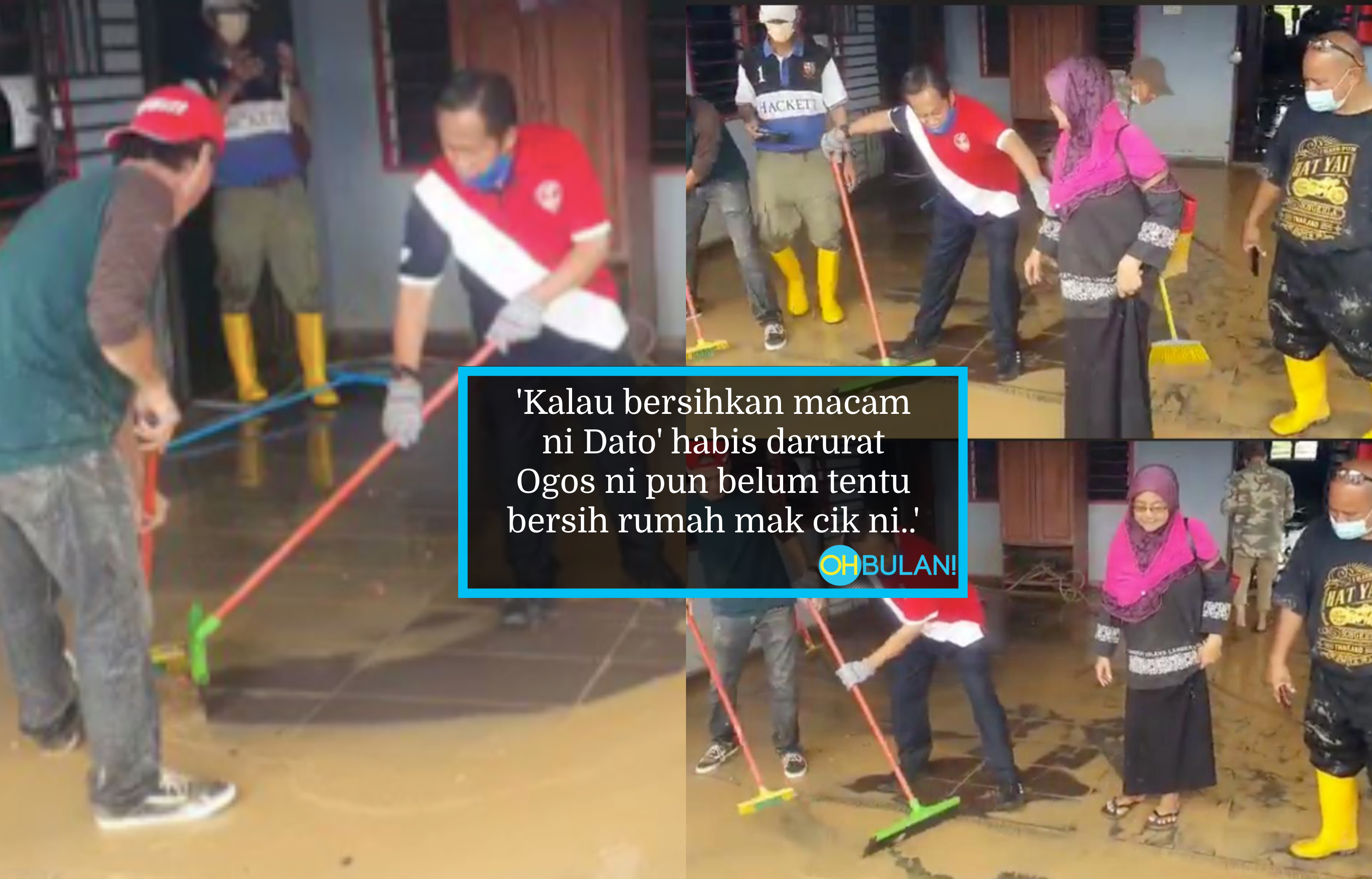 [VIDEO] Netizen Gelak Tengok Cara Ahmad Maslan Bersihkan Rumah Mangsa Banjir