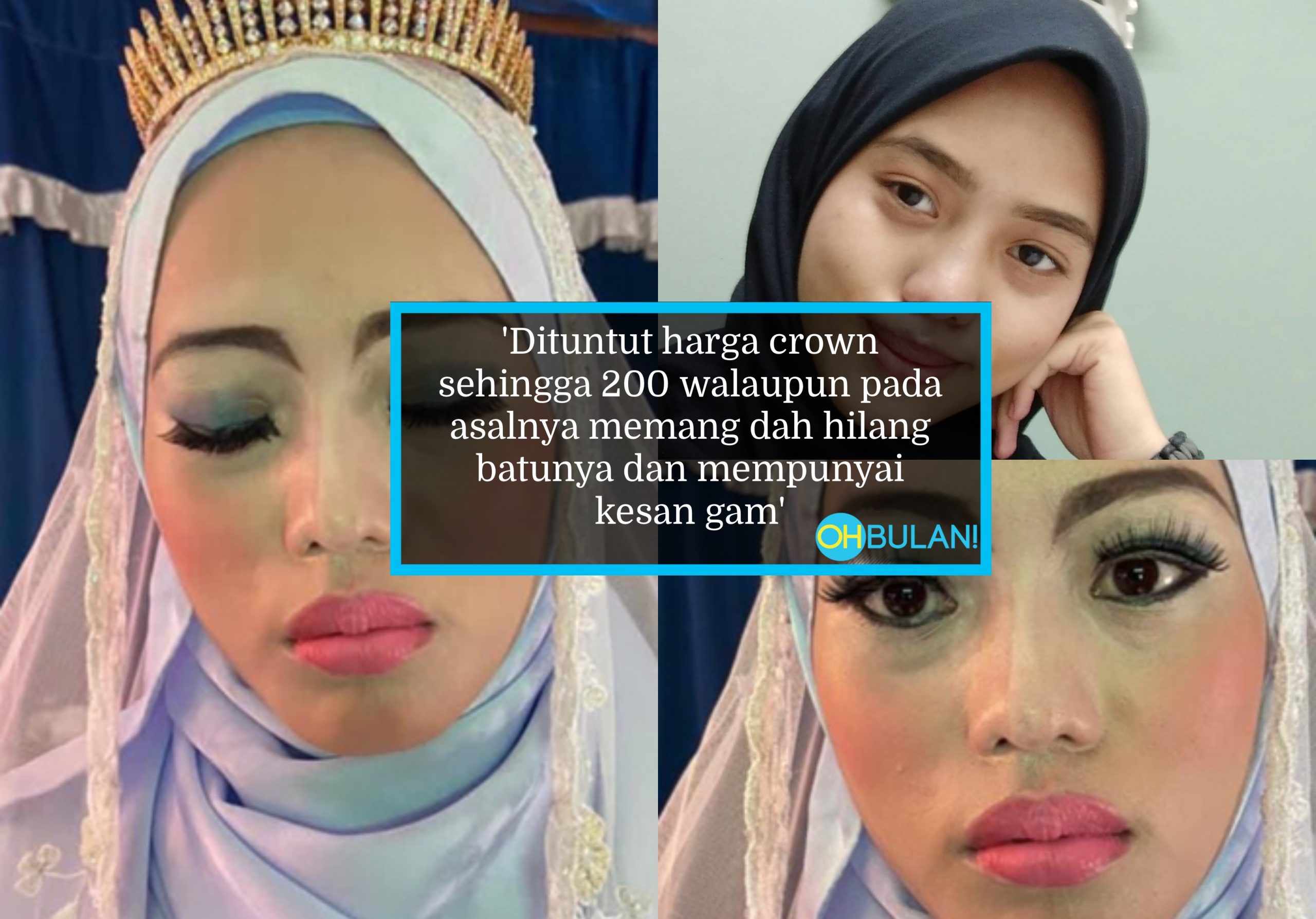 Bagi Crown Reput & Veil Lusuh, Pengantin Terpaksa Make-Up Sendiri Lepas Dianiaya Mak Andam