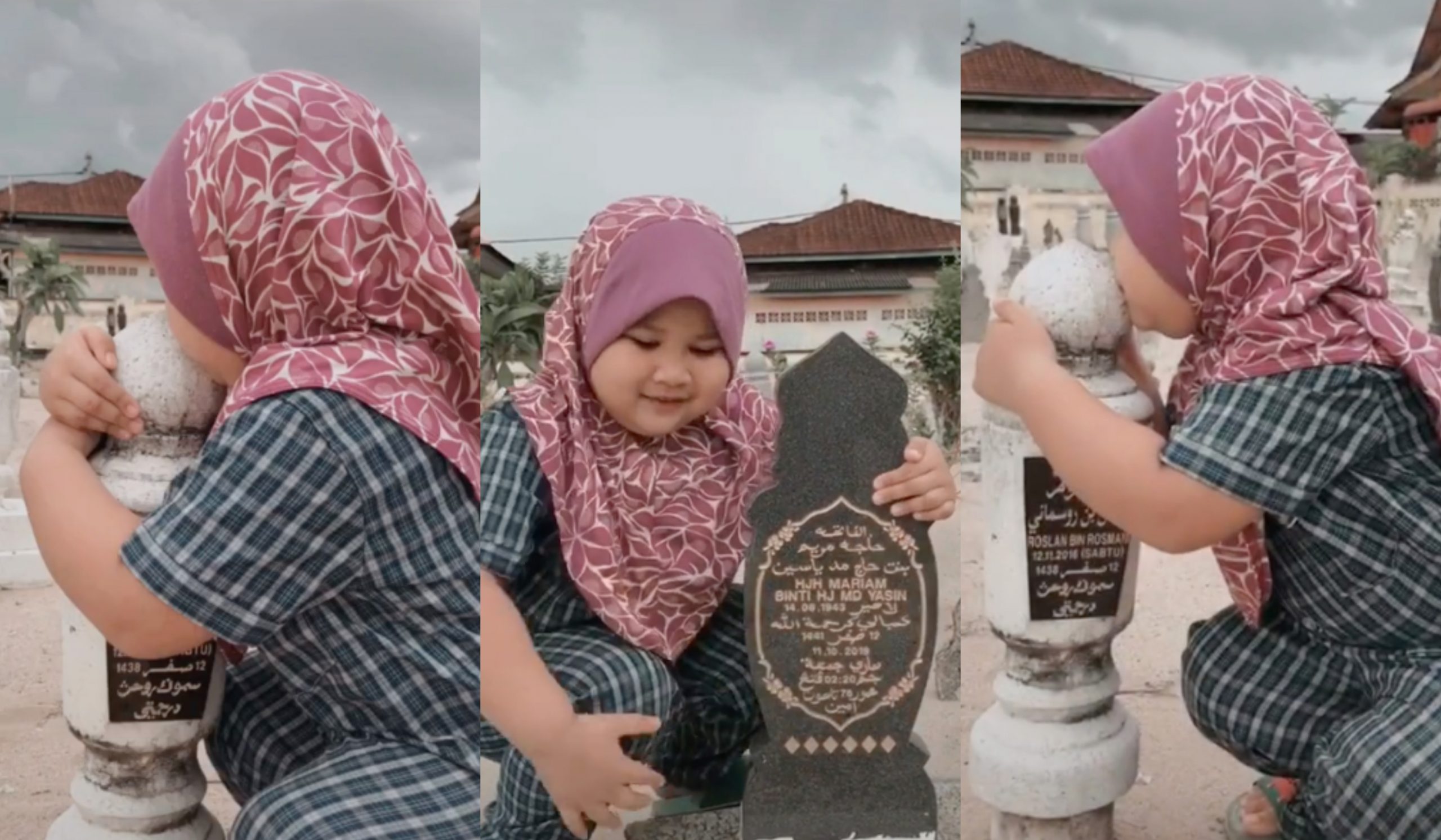Video Kanak-Kanak Ziarah Kubur Bapa Sebelum PKP Undang Sebak, Sempat Kucup Batu Nisan