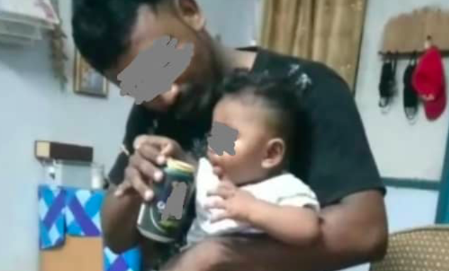 Polis Siasat Insiden Video Viral Lelaki Beri Bayi Minum Arak