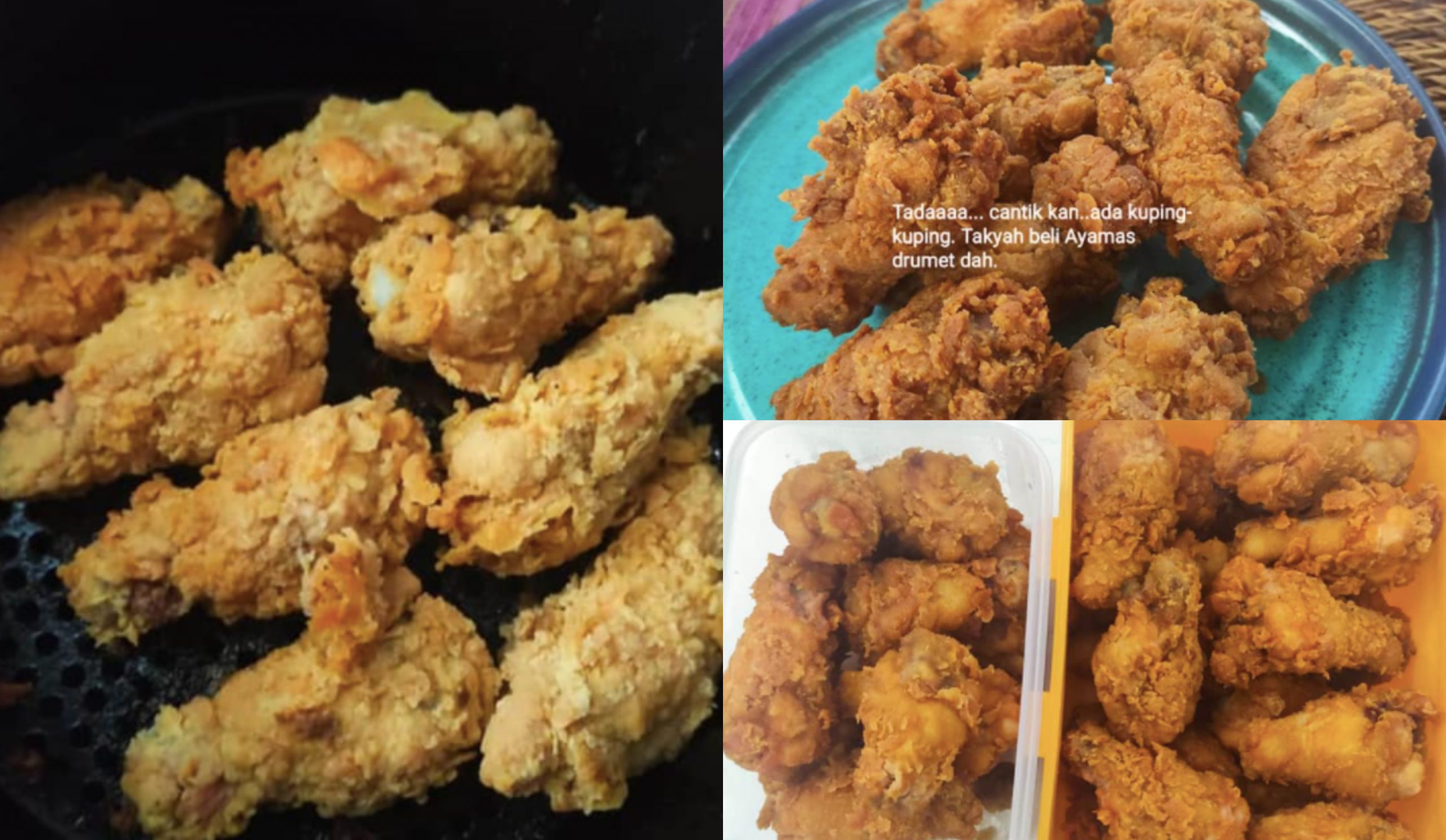 Resipi Mudah Ayam Goreng Ala KFC Guna Air Fyer, Anak-Anak Pun Boleh Buat Sendiri! Memang Sedap