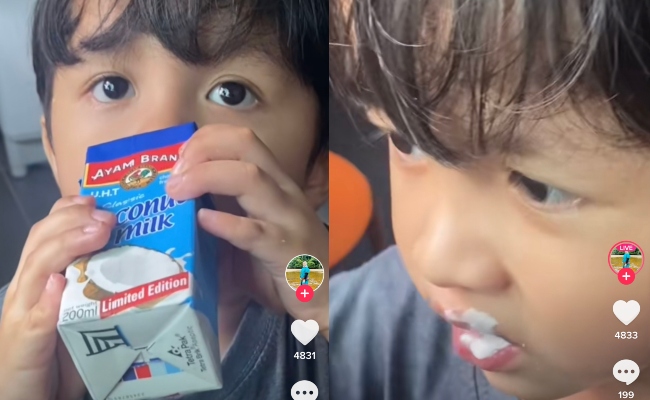 Berkeras Nak Minum ‘Susu’ Kotak, Anak Kecil Ini Mungkin Menyesal Seumur Hidup Tak Dengar Cakap Mak
