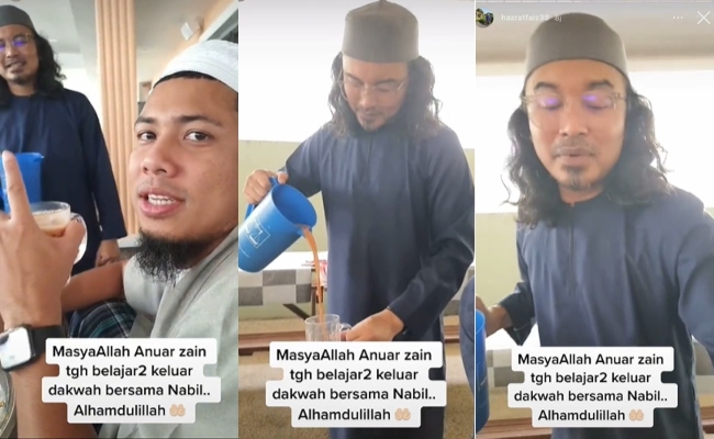 Kelihatan Bersama Nabil Ahmad Dengan Berjubah, Anuar Zain Sertai Tabligh? – ‘Siap Belanja Lagu Lelaki Ini Sambil Tuang Teh Tarik’