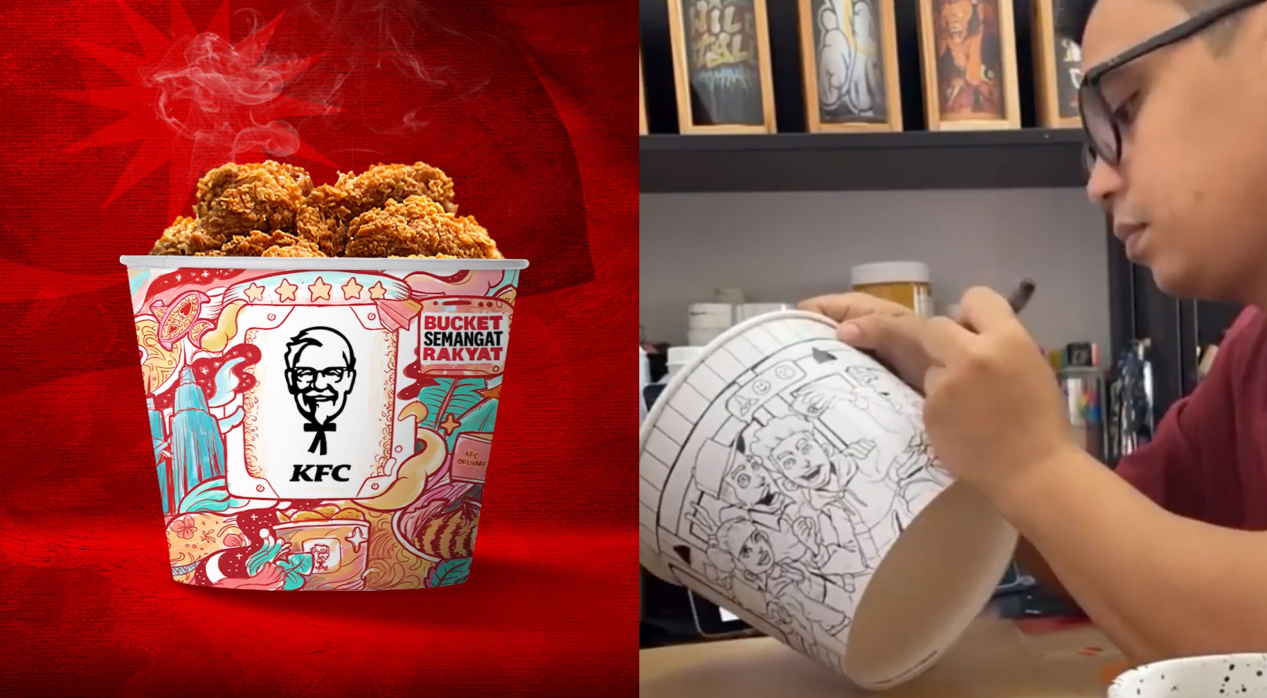 3 Artis Tempatan Abadikan Kata-Kata Semangat Rakyat Malaysia Melalui Bucket KFC Edisi Terhad. Cool Habis!