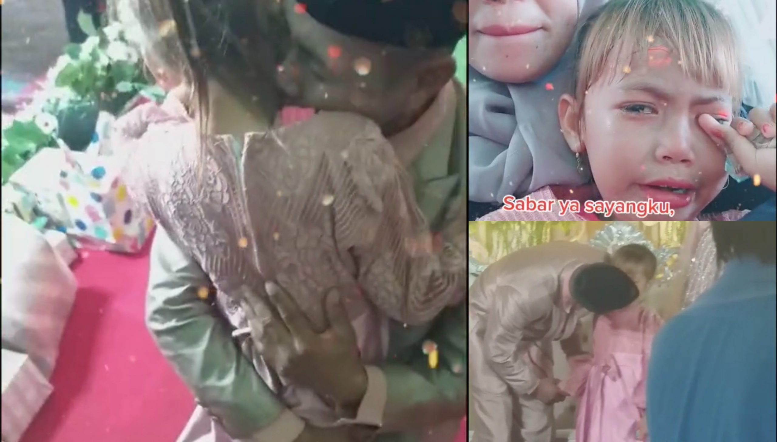 [VIDEO] Datang Majlis Kahwin, Reaksi Anak Kecil Ini Tengok Bapa Kandung Naik Pelamin Bikin Sebak