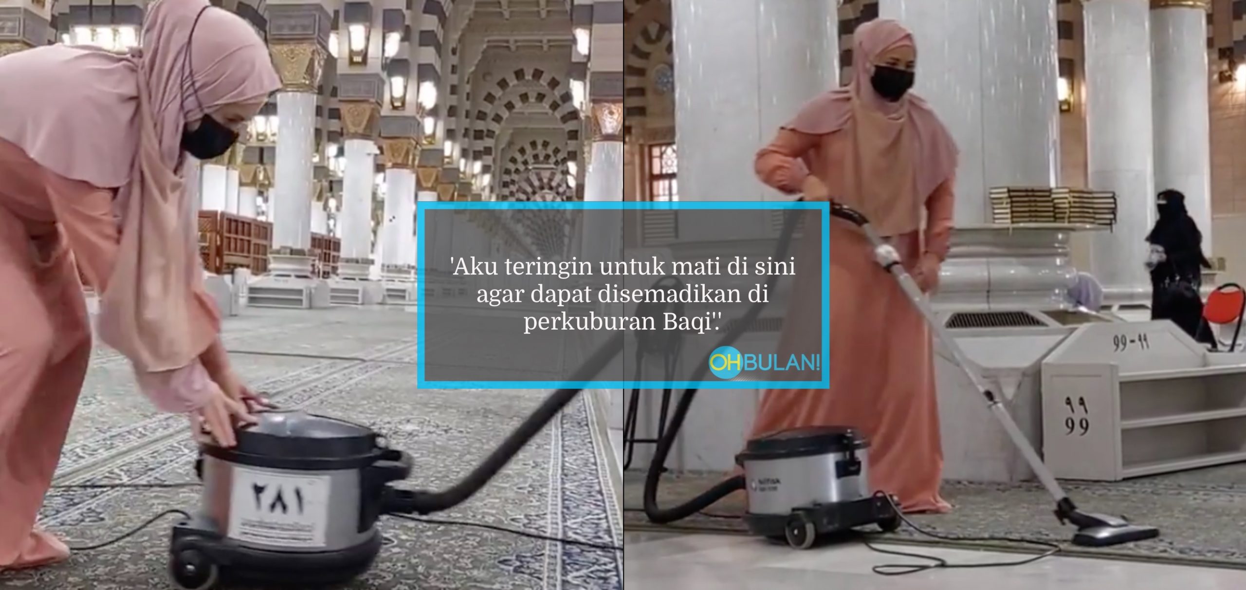 Tak Kisah Jadi ‘Cleaner’ Di Masjid Nabawi, Yatt Hamzah Idam Bawa Keluarga Tinggal Di Madinah – ‘Teringin Mati Di Sini’