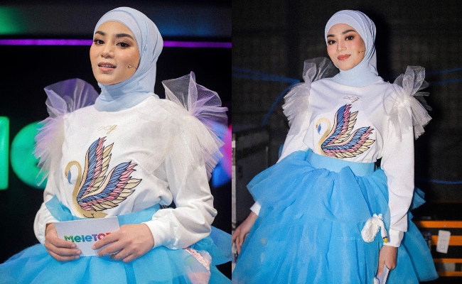 Skirt ‘Swan’ Jadi Tumpuan, Netizen Dakwa Nampak Bentuk Kaki Uyaina Arshad Masa Live