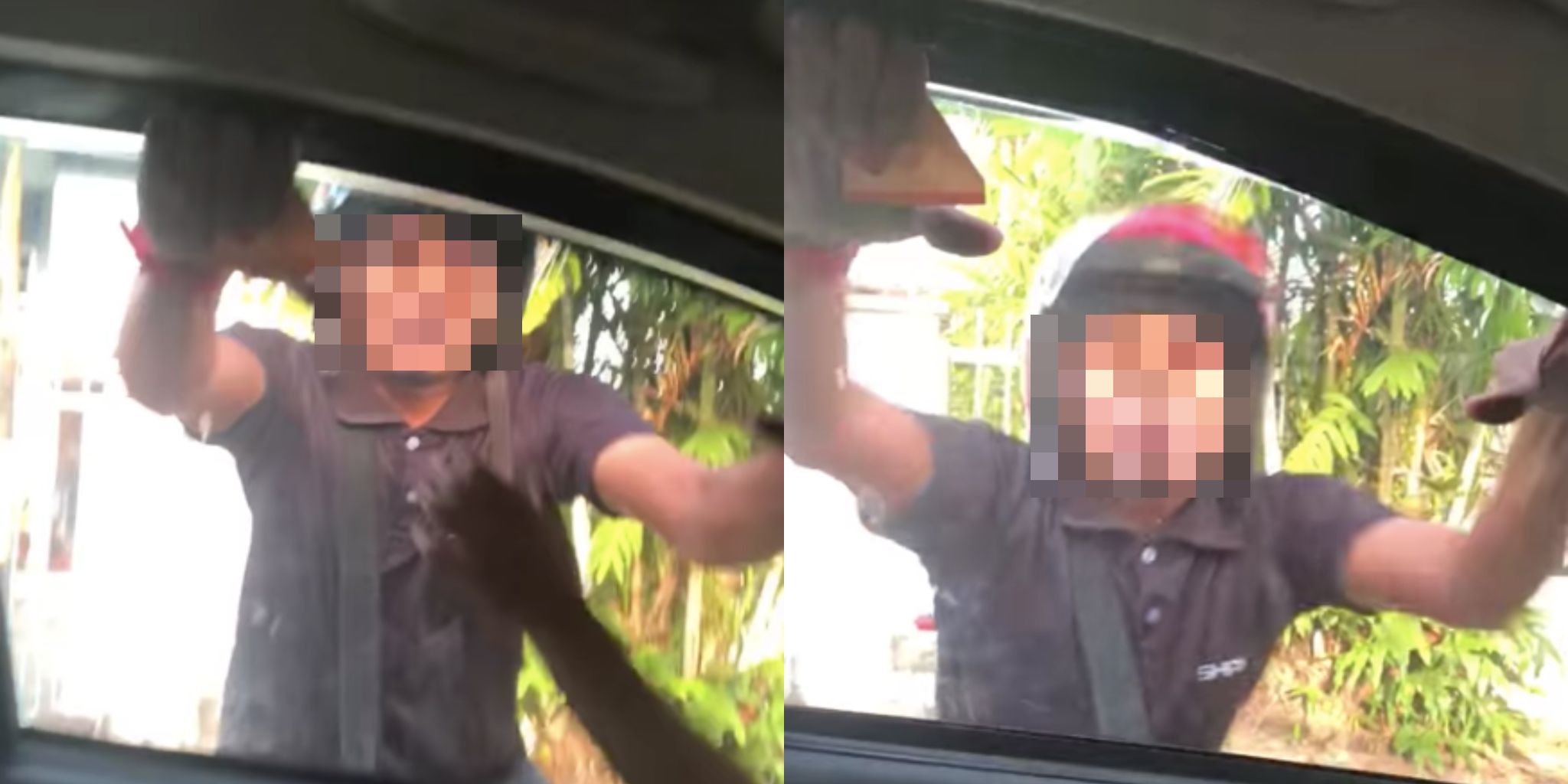 Lelaki Mengamuk Pecahkan Cermin Kereta Isteri Dah Kena Tahan