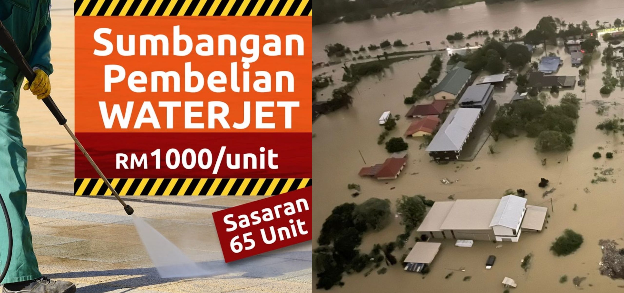 Netizen Terkejut Pemuda Amanah Minta Sumbangan Nak Beli ‘Water Jet’ Berharga RM1k Untuk Mangsa Banjir