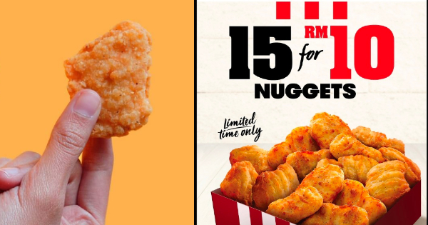 Promosi Kaw-Kaw! KFC Tawar 15 Ketul Nuget Ayam Pada Harga RM10! Rugi Tak Beli…