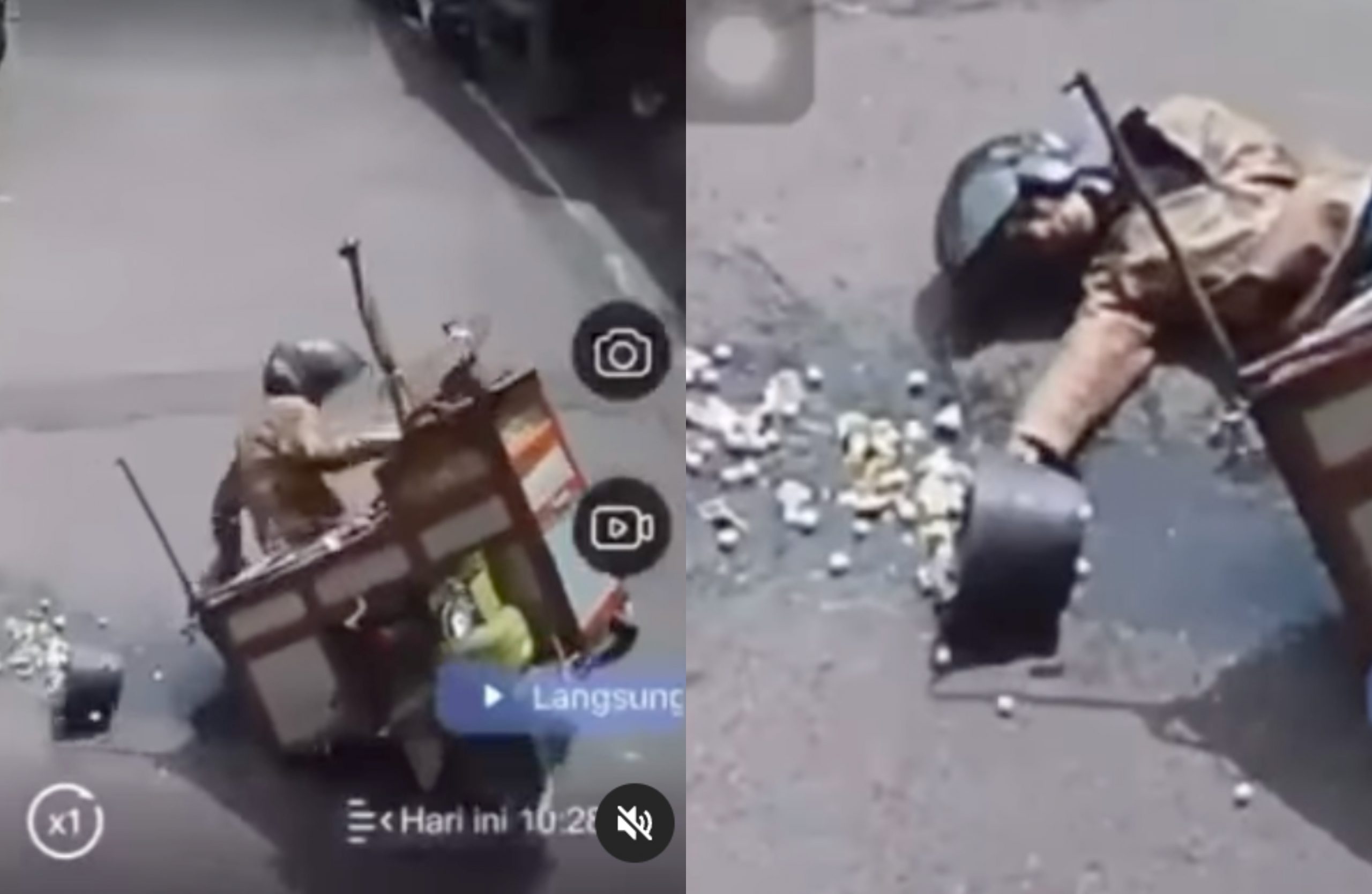 Rakaman CCTV Kantoikan Aksi Peniaga Bakso ‘Buat-Buat’ Kemalangan Demi Raih Sumbangan