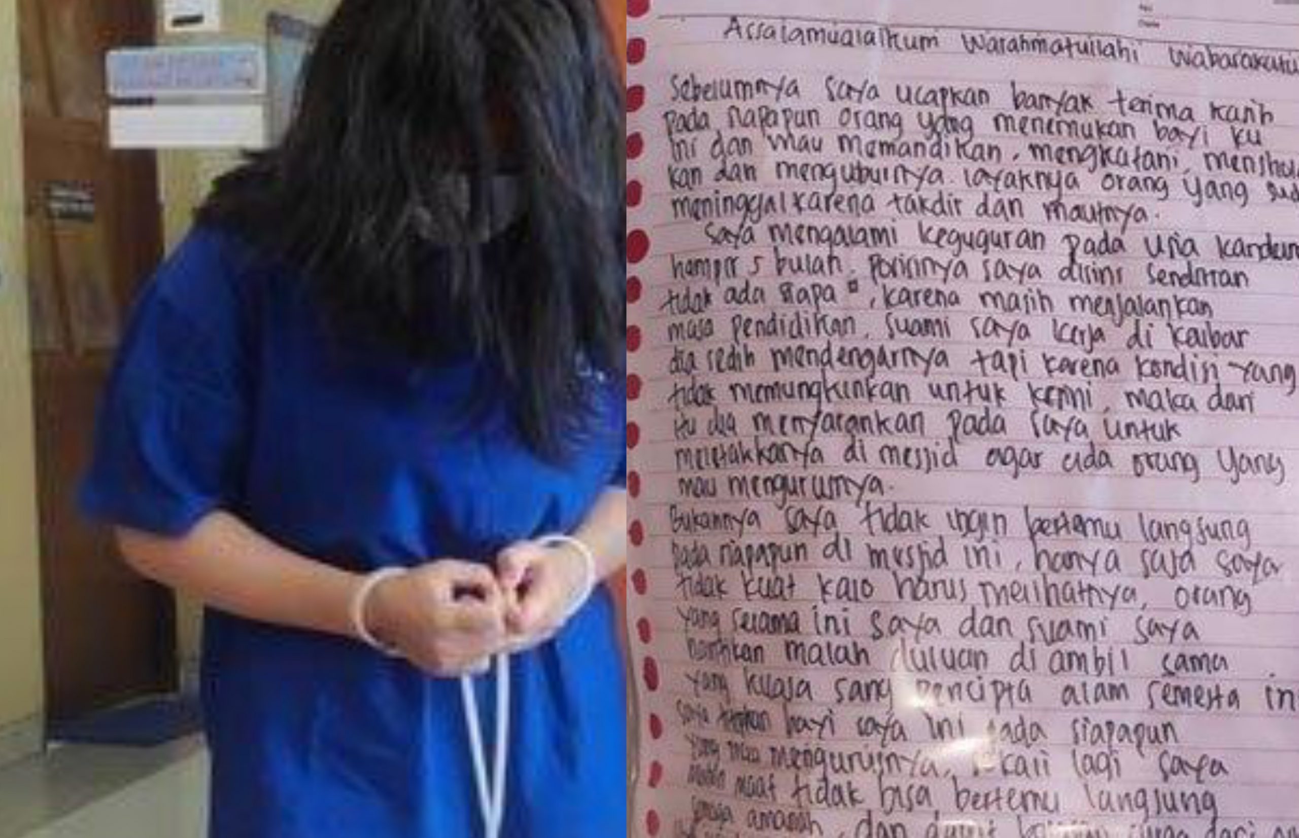 Pelajar Universiti Selit RM29 & Sepucuk Surat Sebelum Buang Mayat Bayi Di Masjid – ‘Suami Kerja, Tak Dapat Balik’