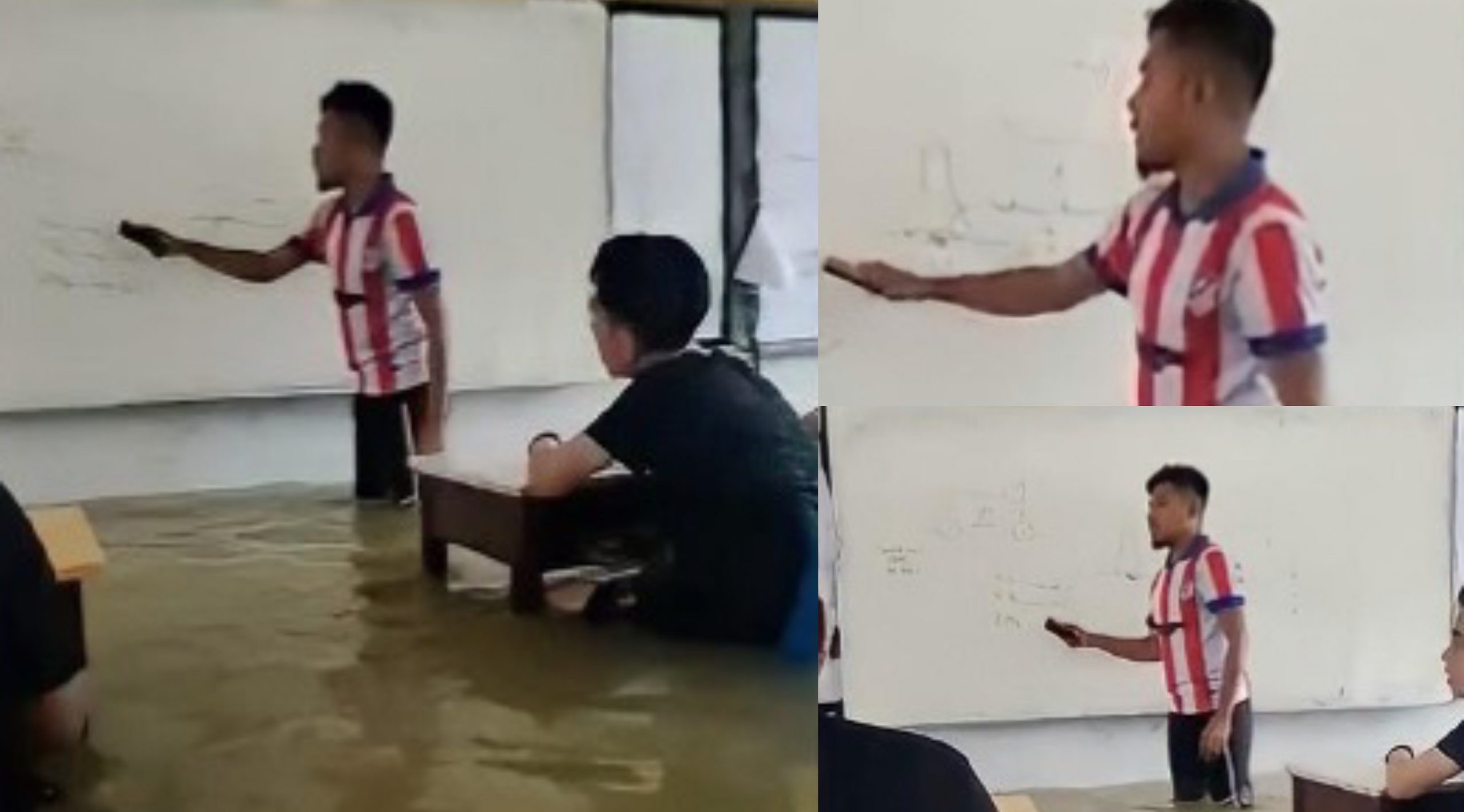 Viral Video Pelajar SPM Gigih ‘Study’ Dalam Banjir, Netizen Kata ‘Jimat Masa Tak Perlu Pergi Tandas’