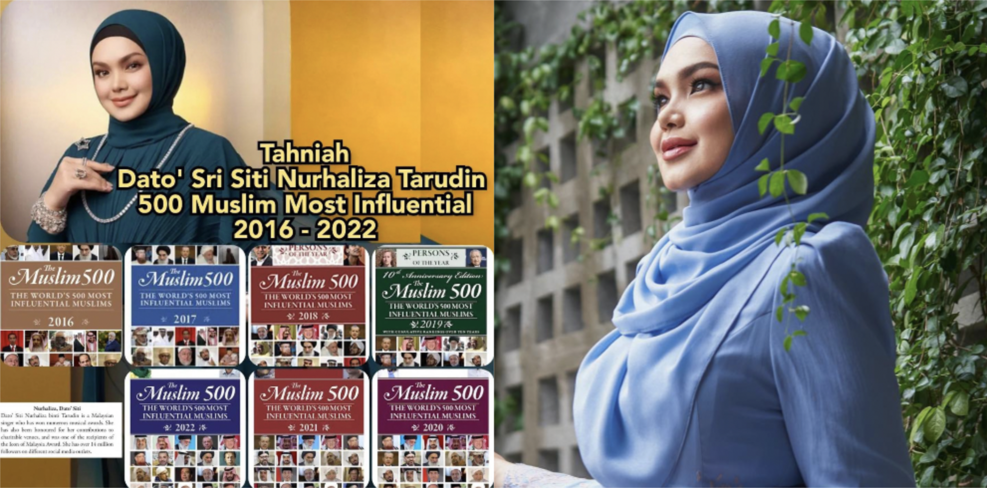 7 Tahun Berturut-Turut Siti Nurhaliza Tersenarai Antara 500 Muslim Berpengaruh