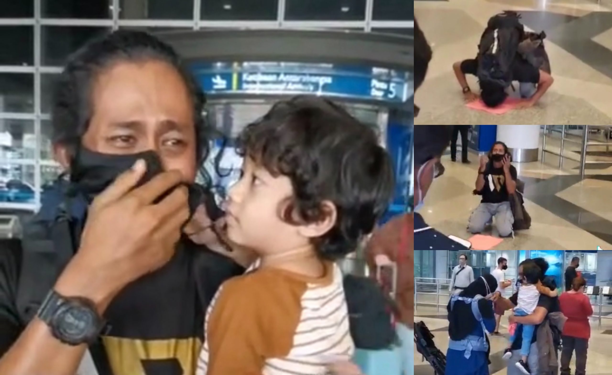 [VIDEO Masa Berangkat Ke Singapura Tak Tahu Isteri Hamil, Suami Balik Malaysia Sujud Syukur Anak Dah 2 Orang