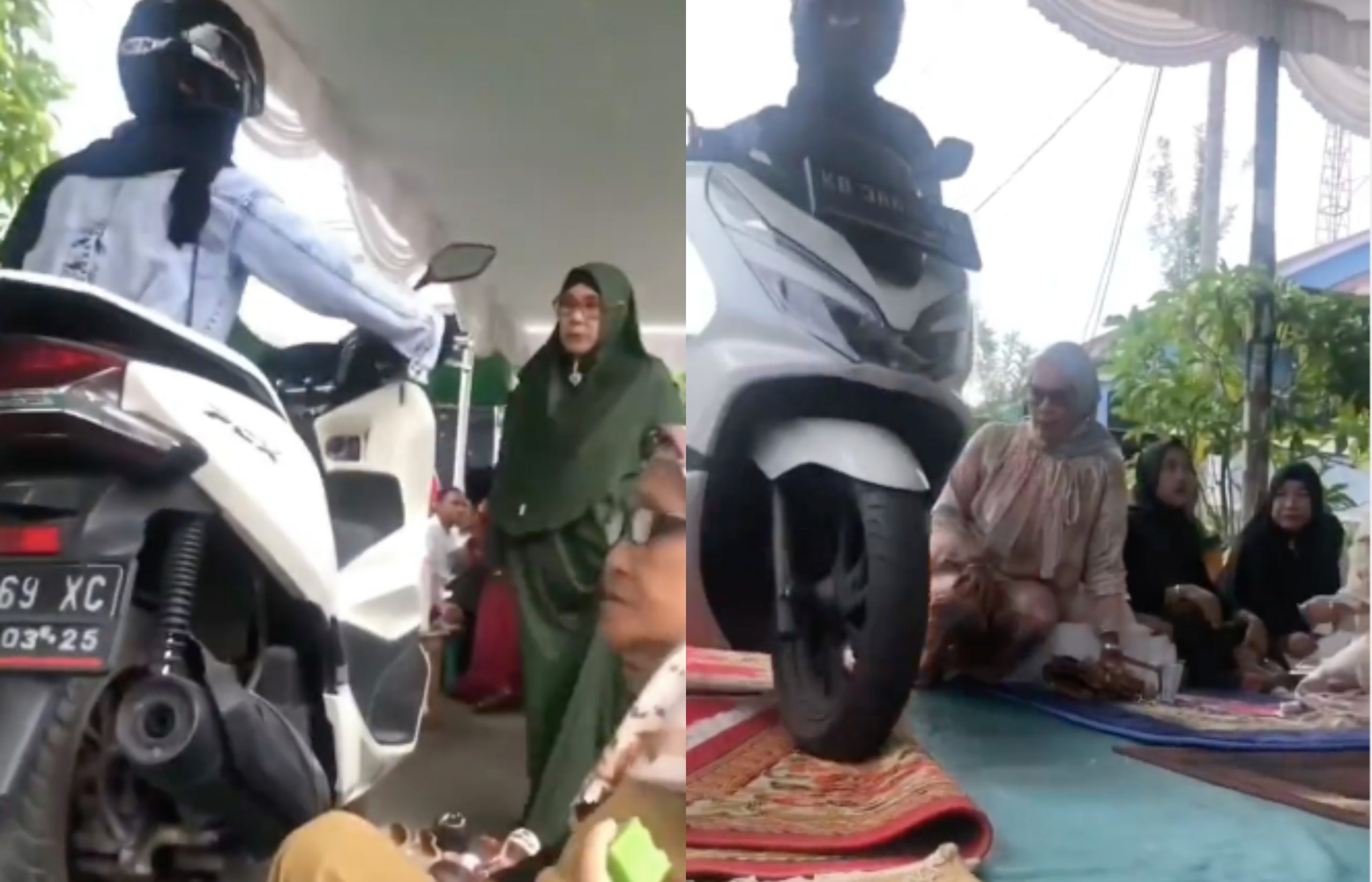 Wanita Dikecam Tak ‘Berhati Perut’ Selamba Lalu Bawa Motosikal Ketika Majlis Kahwin Berlangsung
